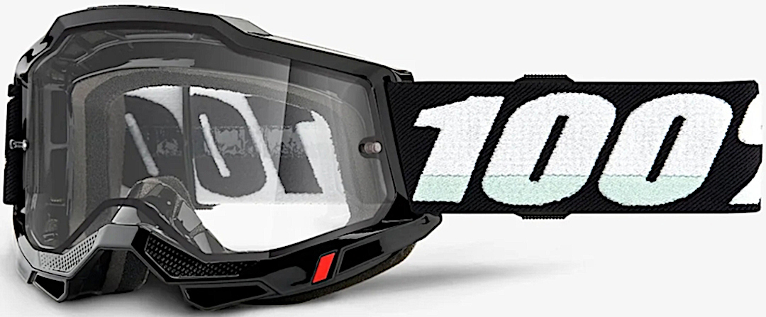100% Accuri II OTG Essential Lunettes de motocross, noir-blanc