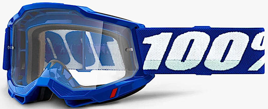 100% Accuri II OTG Essential Motocross Brille, weiss-blau für Männer