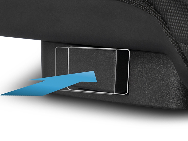 Side view of SHAD TR15CL Click System Tank Bag