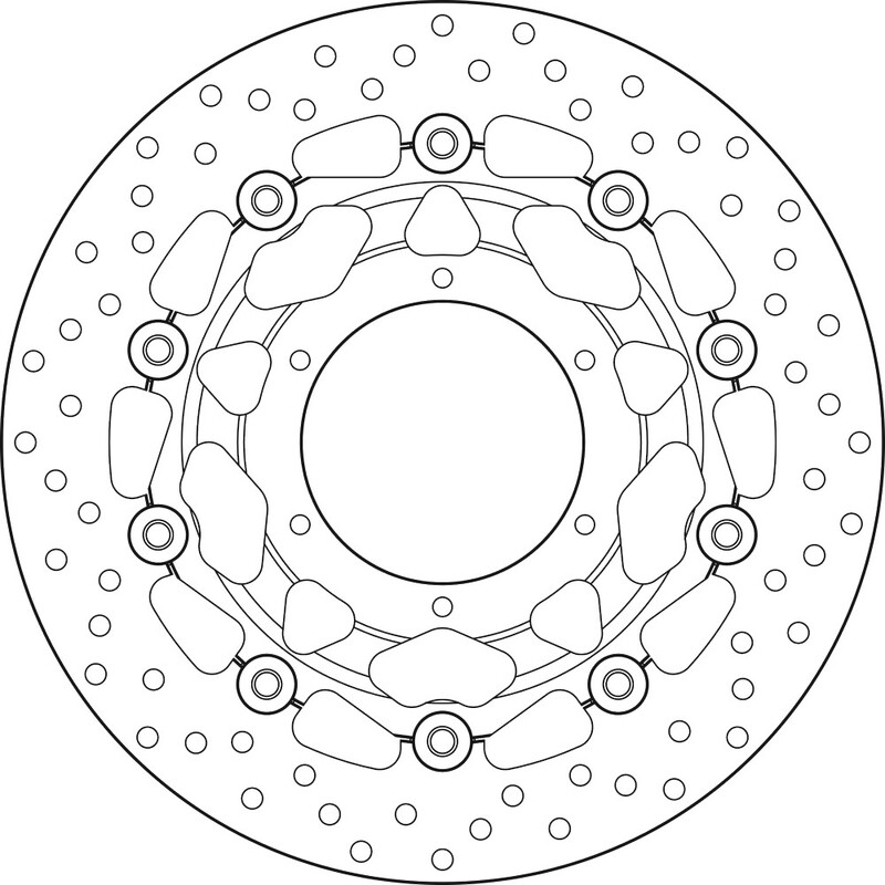 Brembo S.p.a. Unisex Serie Oro Round Floating Brake Disc