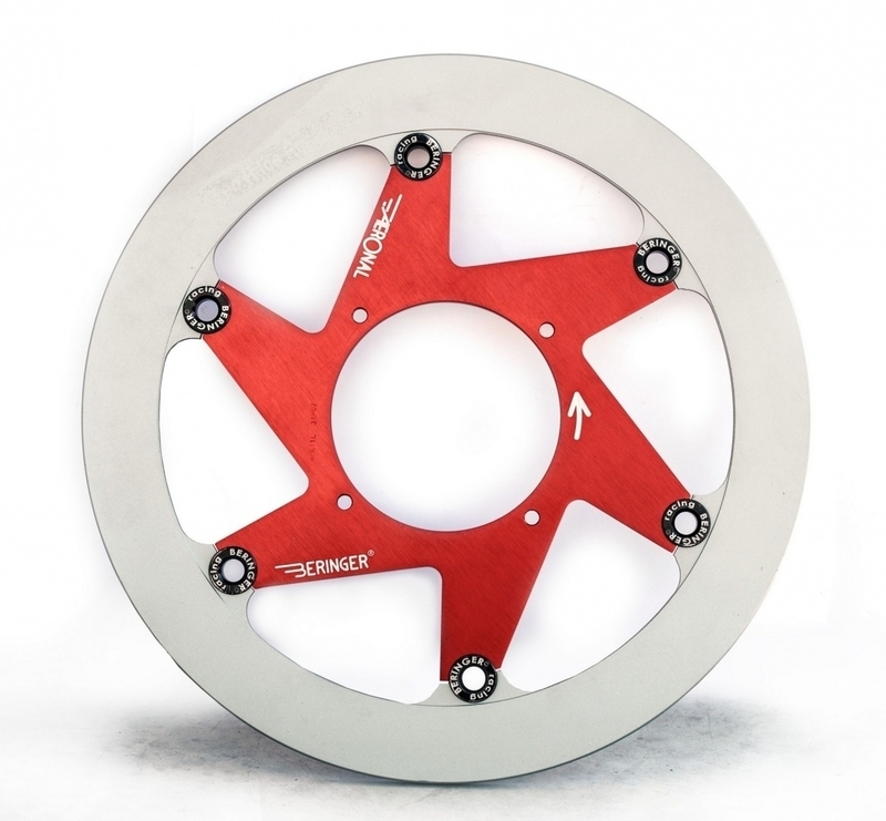 Beringer Aeronal Stainless Steel Floating Brake Disc Red - H25RGRI