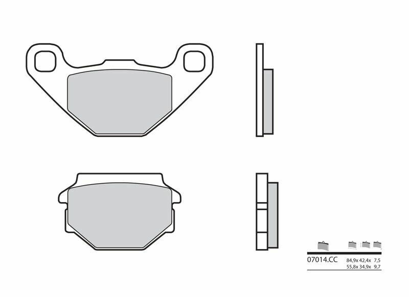 Brembo S.p.A. Plaquettes de frein Scooter carbone céramique - 07014