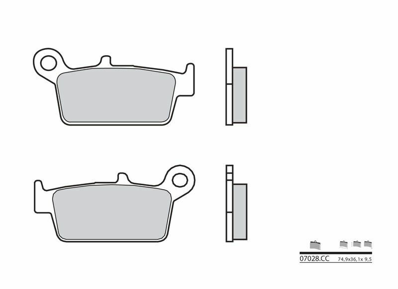 Brembo S.p.A. Plaquettes de frein Scooter carbone céramique - 07028
