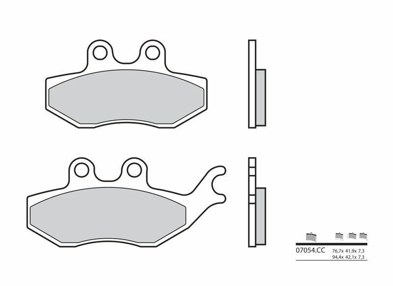 Brembo S.p.A. Plaquettes de frein Scooter carbone céramique - 07054