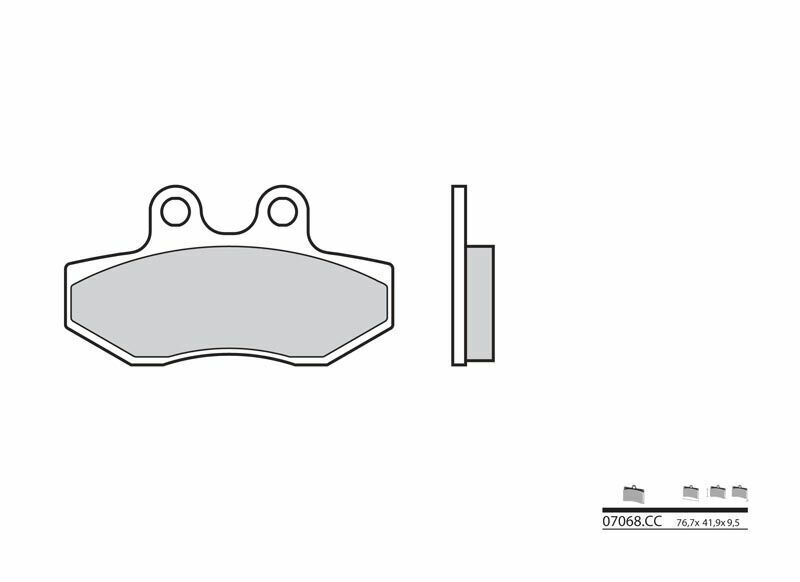 Brembo S.p.A. Plaquettes de frein Scooter carbone céramique - 07068