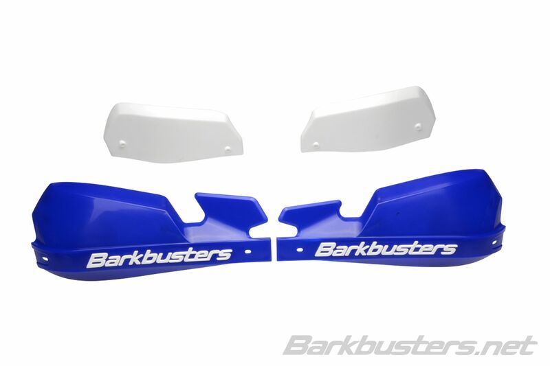 Barkbusters Синие корпуса цевья VPS MX / белый дефлектор