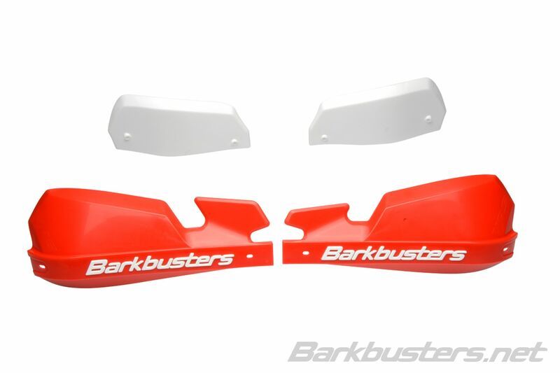 Barkbusters Czerwone muszle łoża MX VPS/biały deflektor
