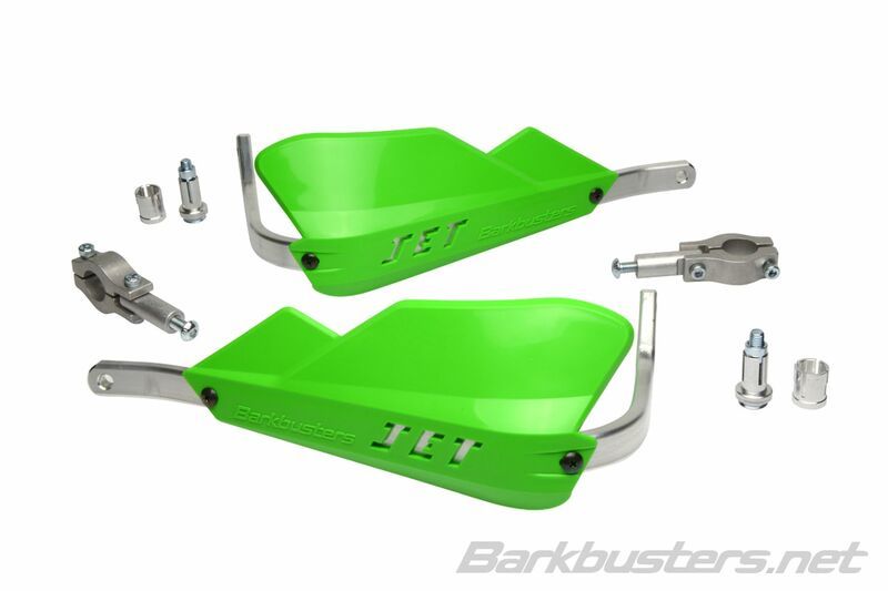 Barkbusters Sada chrániče rukou Jet montáž 2 body pravá špička řídítek Ø22mm zelená