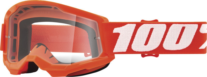 100% Strata 2 Essential Lunettes de motocross pour jeunes, orange