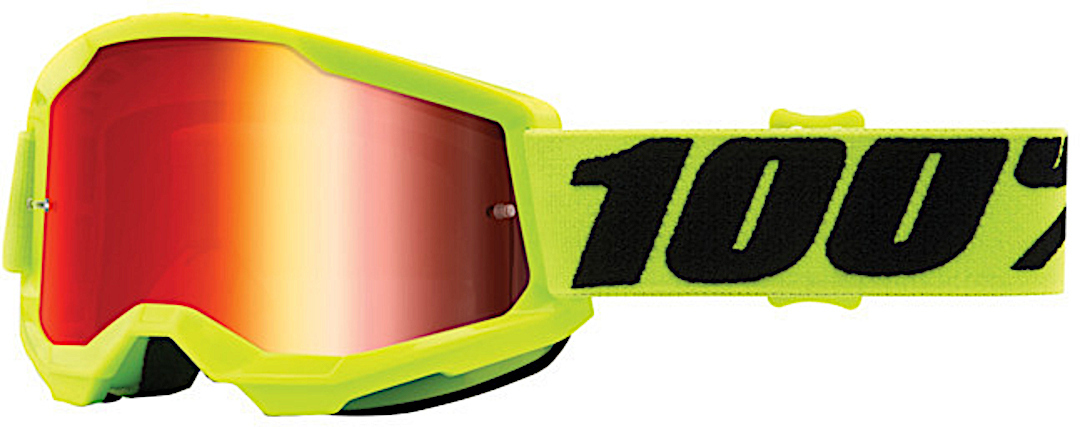 Image of 100% Strata 2 Essential Chrome Occhiali da motocross giovanile, giallo