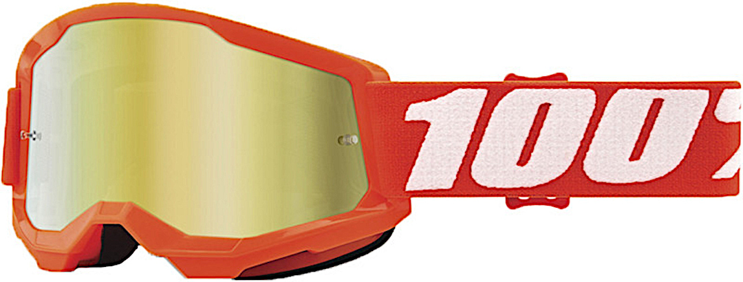 Image of 100% Strata 2 Essential Chrome Occhiali da motocross giovanile, arancione