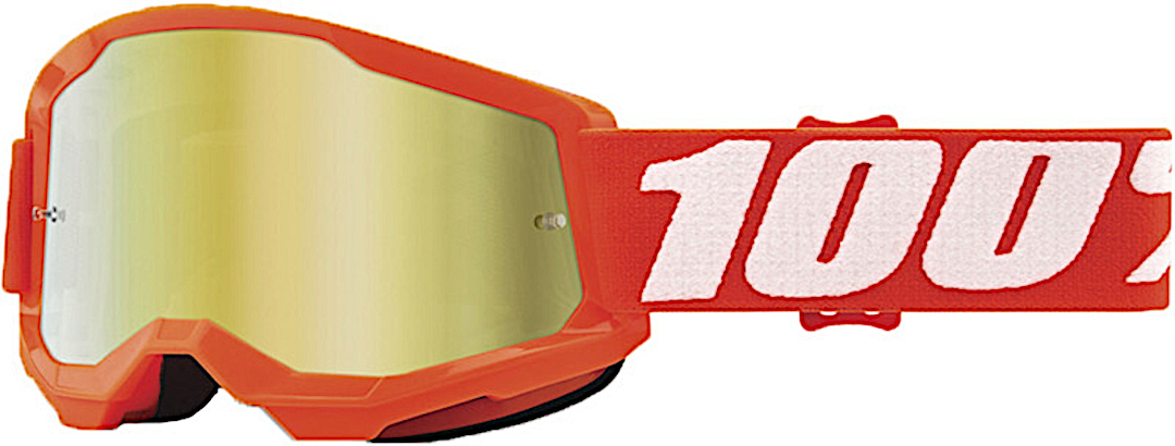 100% Strata 2 Essential Chrome Lunettes de motocross pour jeunes, orange