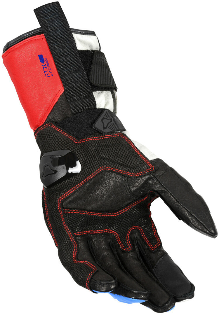 Photos - Motorcycle Gloves Macna Rango RTX waterproof , white-red-blue, Size L for Men