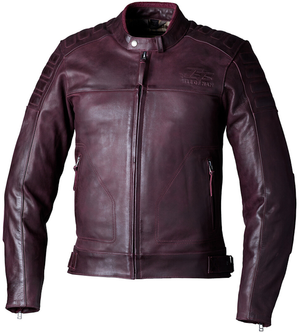 RST IOM TT Brandish 2 Motorfiets lederen jas, rood, afmeting S