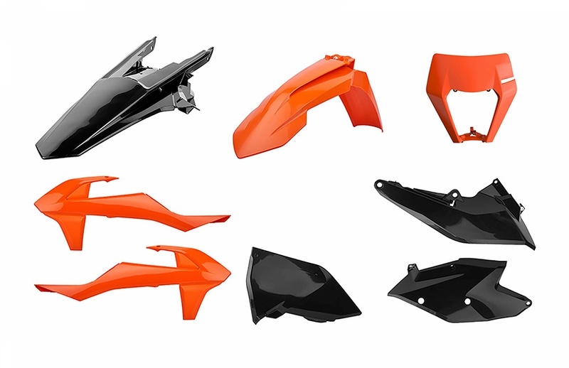 POLISPORT Kit plastique Enduro orange/noir KTM EXC/EXC-F