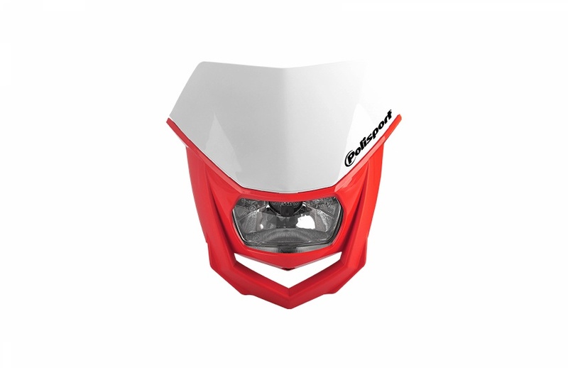 POLISPORT Plaque phare Halo rouge/blanc