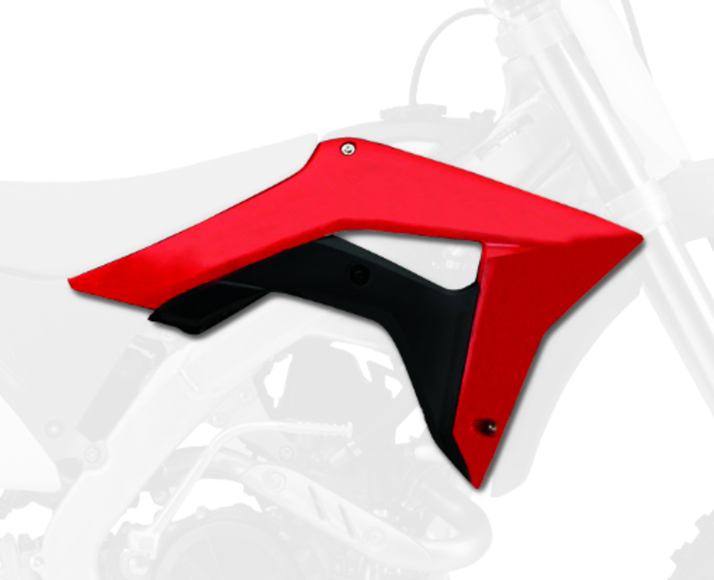 POLISPORT Ouïes de radiateur couleur origine 17 rouge/noir Honda CRF450R/RX