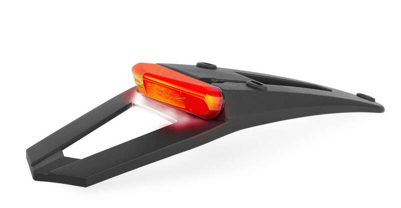 POLISPORT Extension de garde-boue arrière RSP LED 3.0 noir avec feu + éclairage de plaque