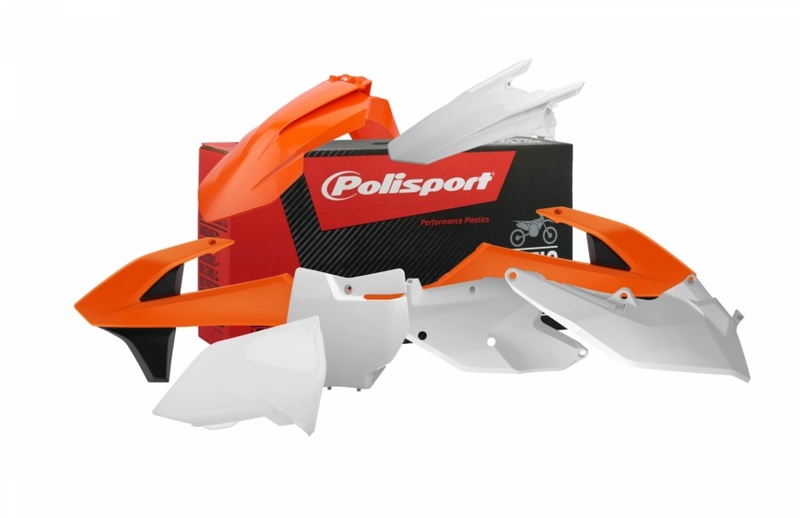 POLISPORT Original Farbe Kunststoff Kit (2016) orange/weiß/schwarz KTM, weiss