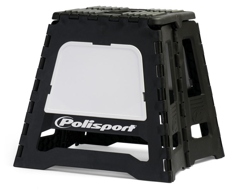POLISPORT Lève-moto fixe repliable noir/blanc