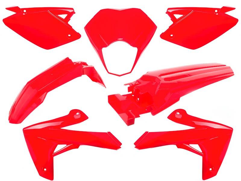 O PARTS Kit Plastiche Rosso Lucido - Rieju MRT/MRT Pro 50 (09-21)