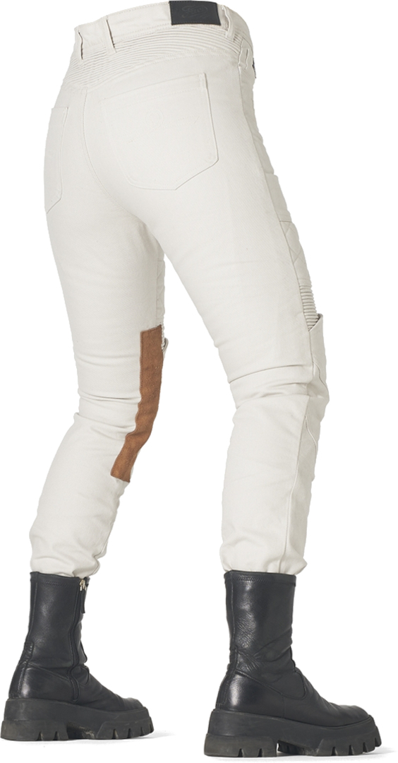 Side view of Fuel Sergeant 2 Ladies Motorcycle Textile Pants, white, Size M for Women