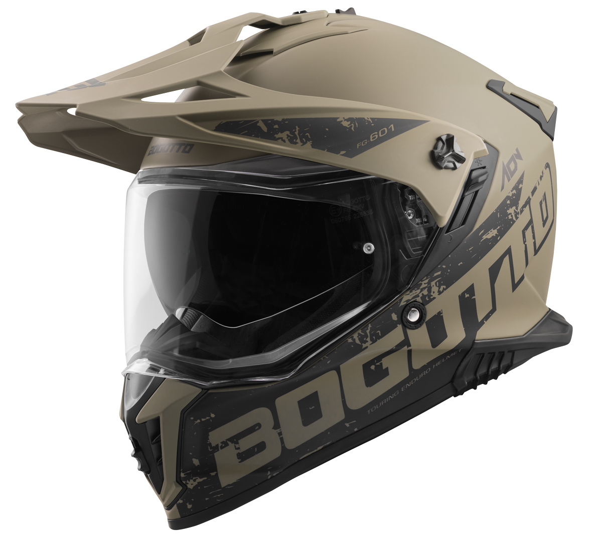 Bogotto FG-601 Duo Шлем эндуро из стекловолокна Матовый коричневый XXL 