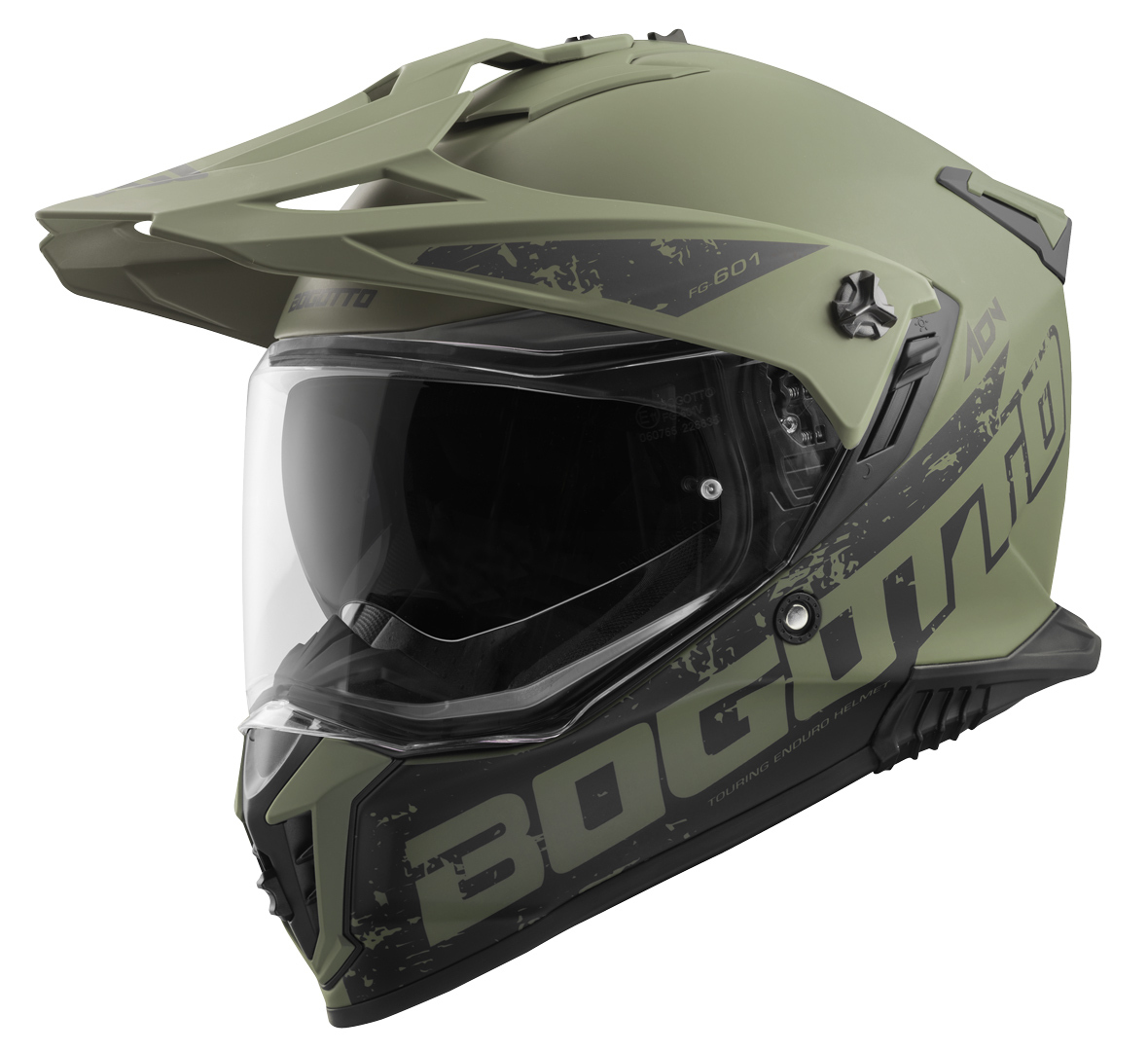 Bogotto FG-601 Duo Шлем эндуро из стекловолокна Матовый зеленый XXL 
