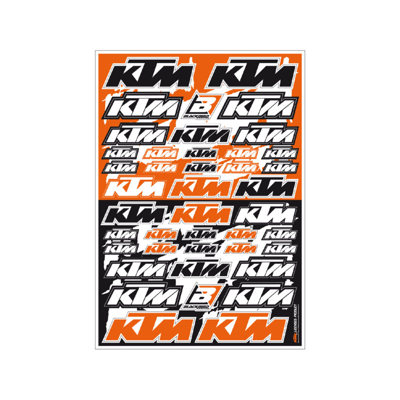 Blackbird Unisex Pvc Stickers Sheet - Ktm Medium