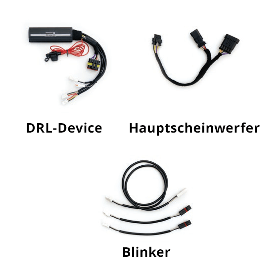 Kellermann Men's Black Technicset I - Bmw R 1250 Gs 18-23 - Led 4-Pin, Dayron® I (With Turn Signal), For