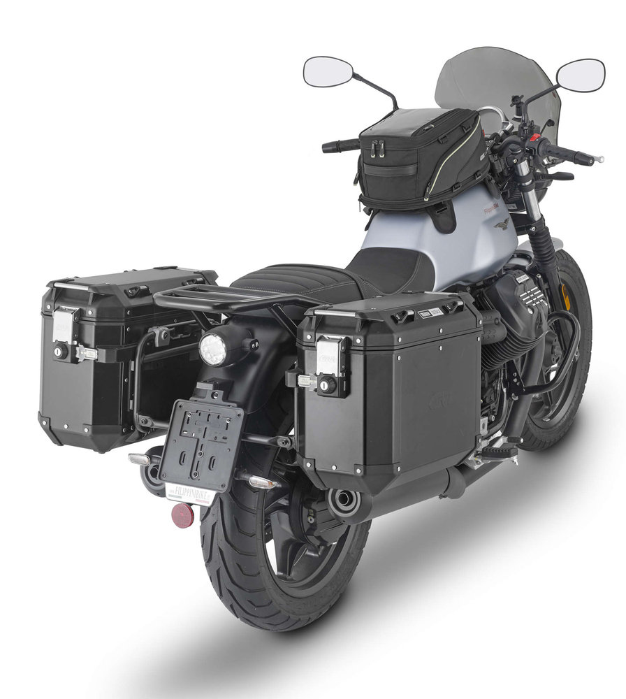 GIVI-sivukotelon kantolaukku PL ONE-FIT MONOKEY®CAM Moto Guzzi V7 Stonelle (2021) Carrier-järjestelmät