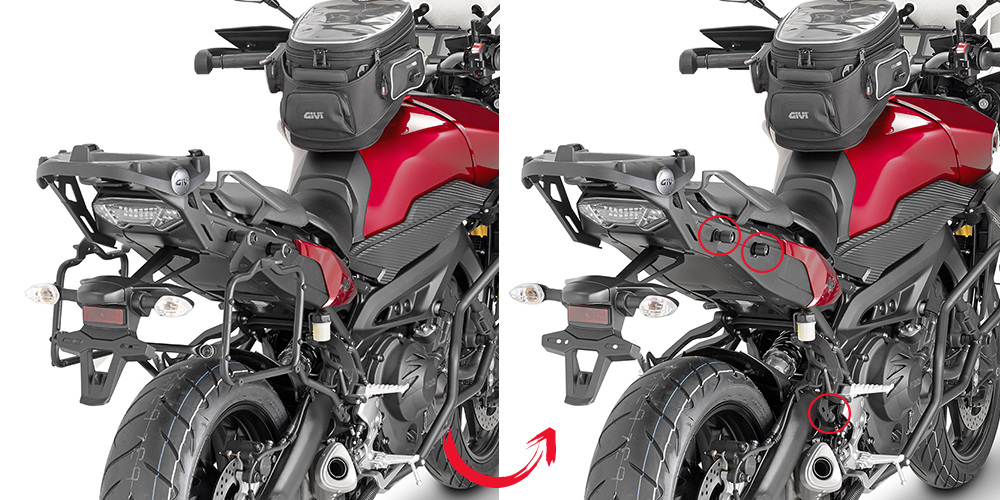 Image of GIVI Side Case Carrier Staccabile per Monokey Case per Yamaha MT-09 Tracer (15-17)