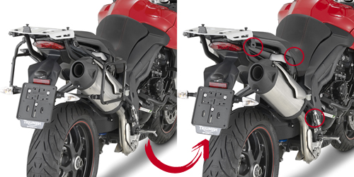 GIVI Side Case Carrier Détachable pour Boîtier Monokey pour Triumph Tiger Sport 1050 (13-20)