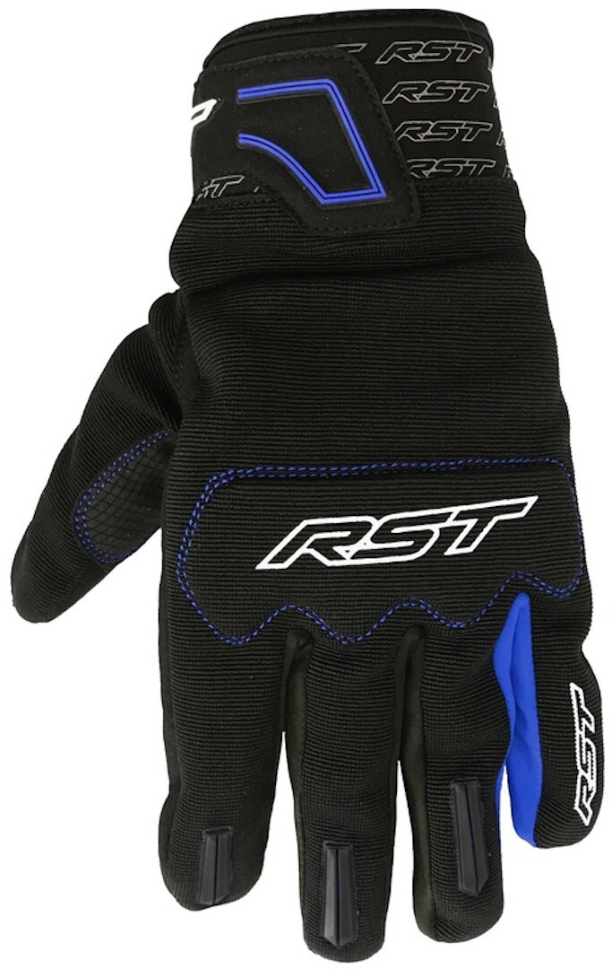 RST Rider Motorcycle Gloves, black-blue, Size M for Men-image-940466293