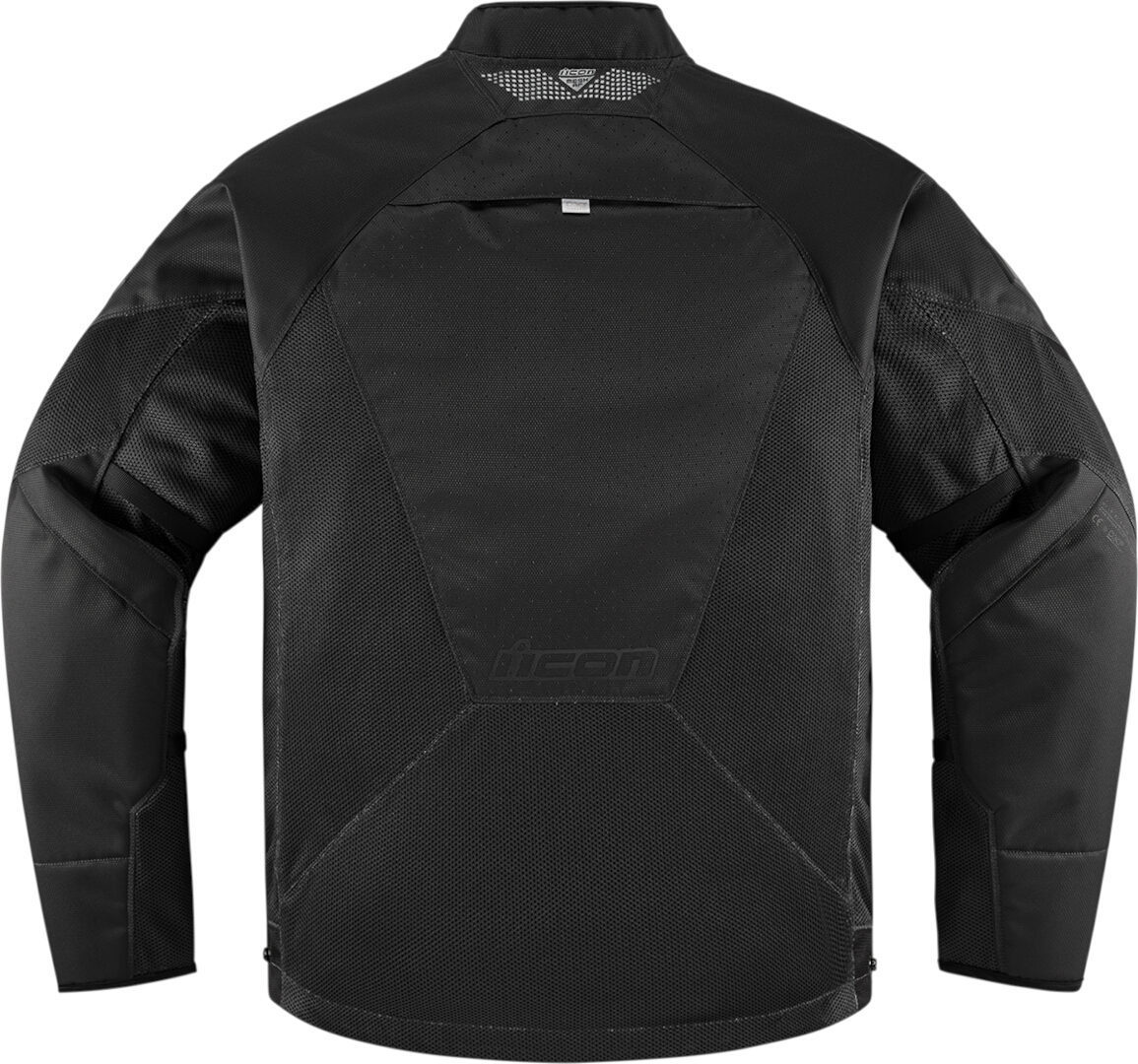 Side view of Icon Mesh AF 2023 Motorcycle Textile Jacket, black, Size S for Men