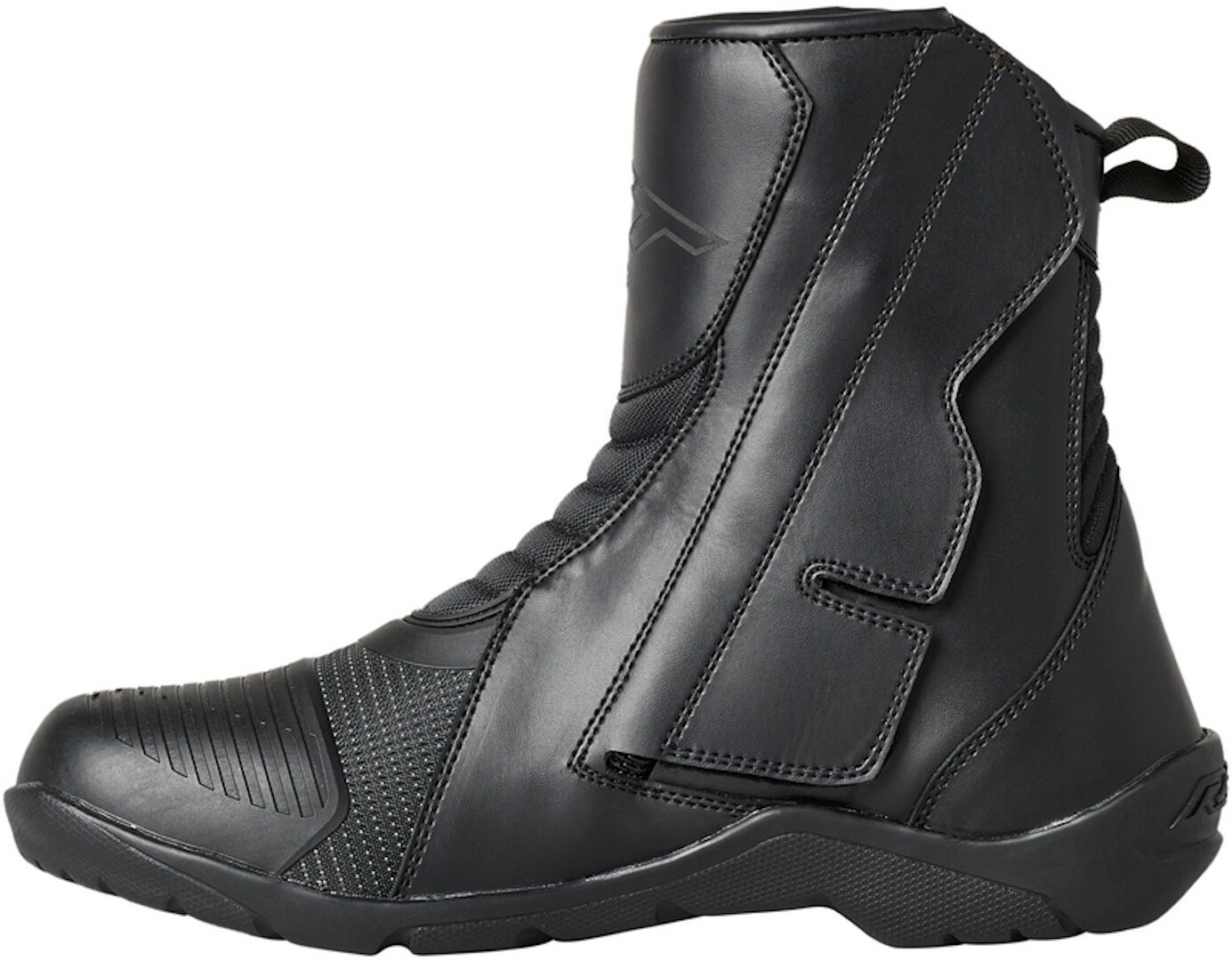 Side view of RST Atlas Mid Motorcycle Boots, black, Size 47 for Men