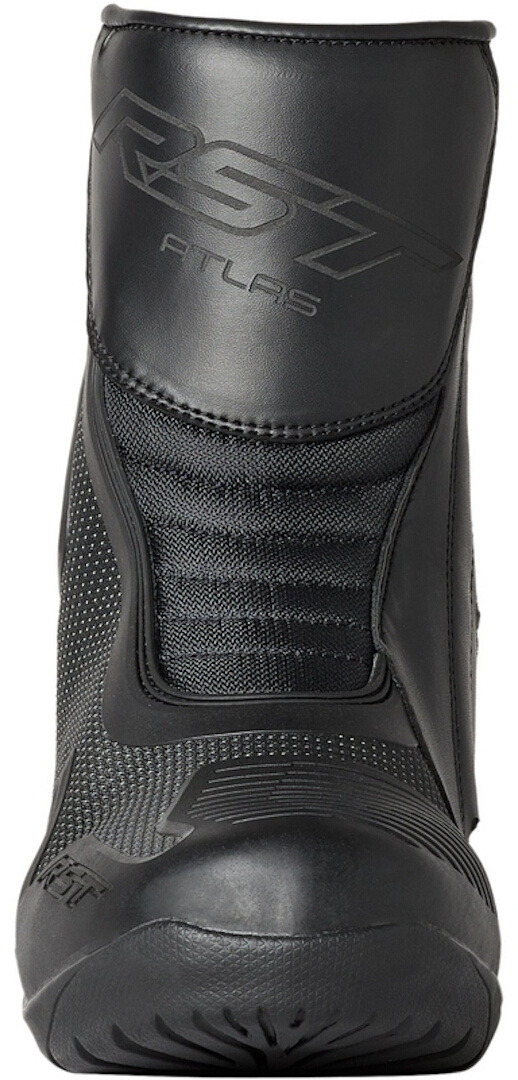 Side view of RST Atlas Mid Motorcycle Boots, black, Size 47 for Men