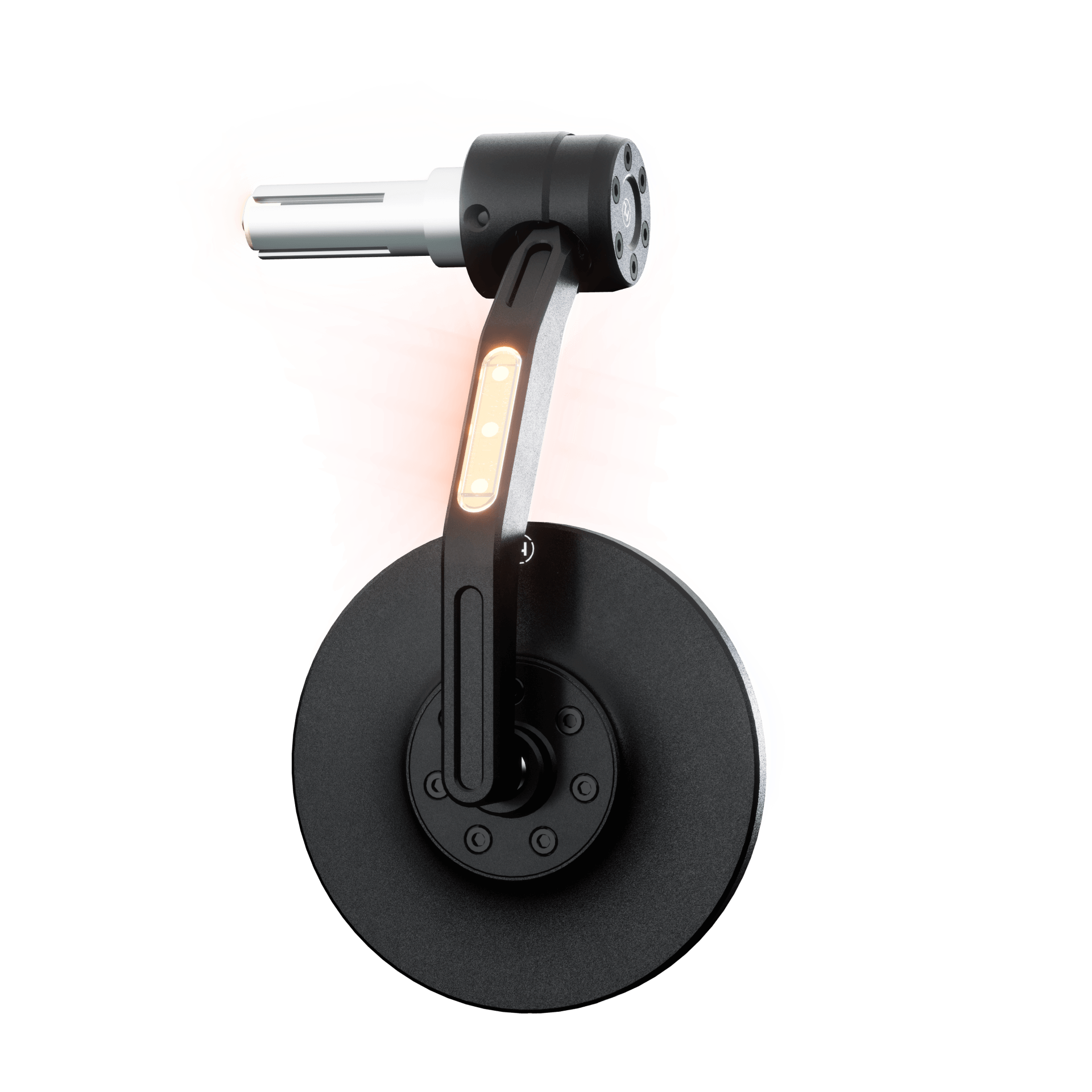 HIGHSIDER CONERO EVO BLACK EDITION miroir d’extrémité de guidon avec clignotants LED, noir