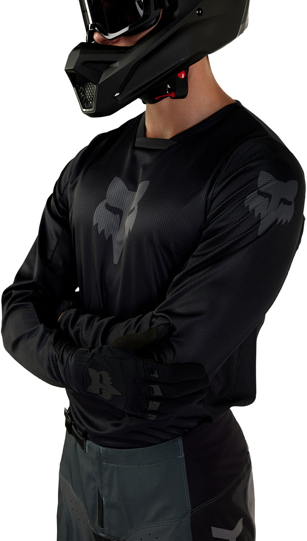Side view of FOX 180 Blackout 2023 Motocross Jersey, Size 2XL for Men