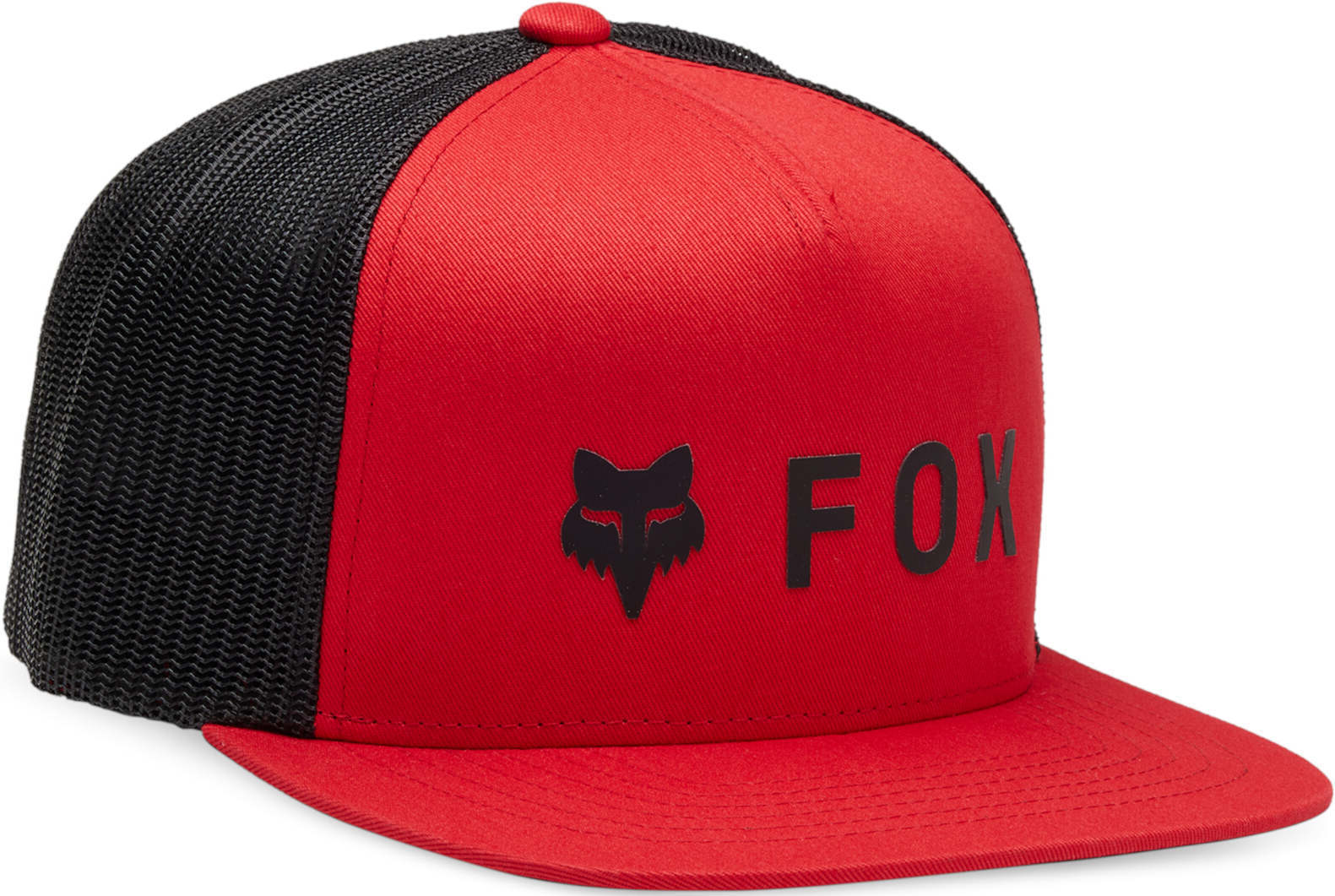 FOX Absolute Mesh Snapback Cap, black-red for Men