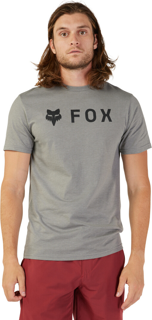 Side view of FOX Absolute Premium T-Shirt, grey, Size M for Men