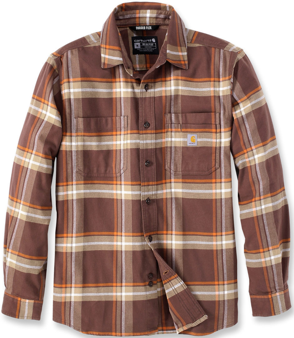 Carhartt Rugged Flex Flannel Plaid Chemise, brun, taille S pour Hommes