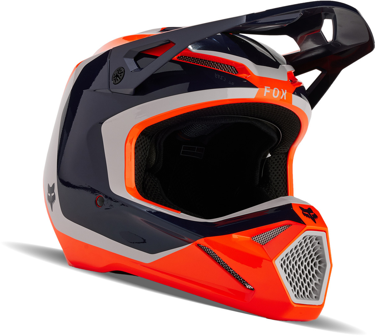 FOX V1 Nitro MIPS Шлем для мотокросса Черный/Белый/Оранжевый S (55/56) 