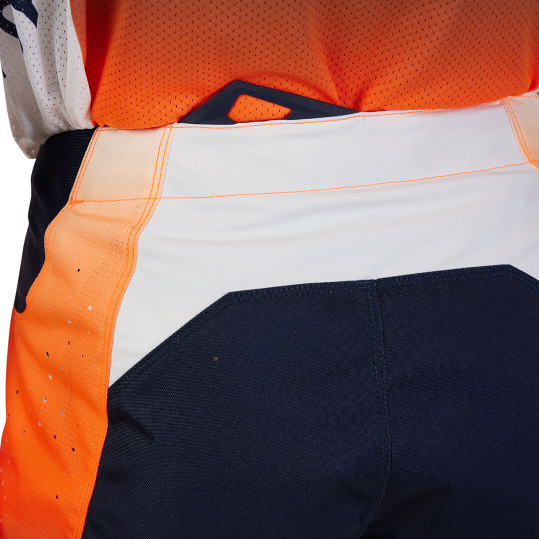 Side view of FOX 360 Revise Motocross Pants, blue-orange, Size 28 for Men