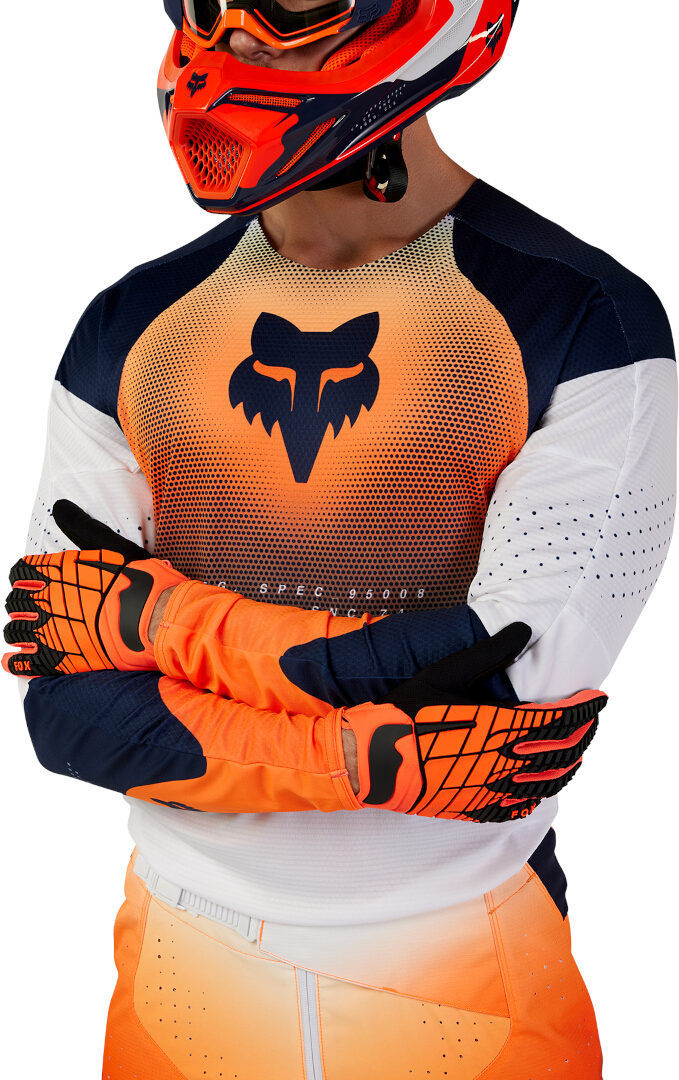 Side view of FOX 360 Revise Motocross Jersey, blue-orange, Size 2XL for Men