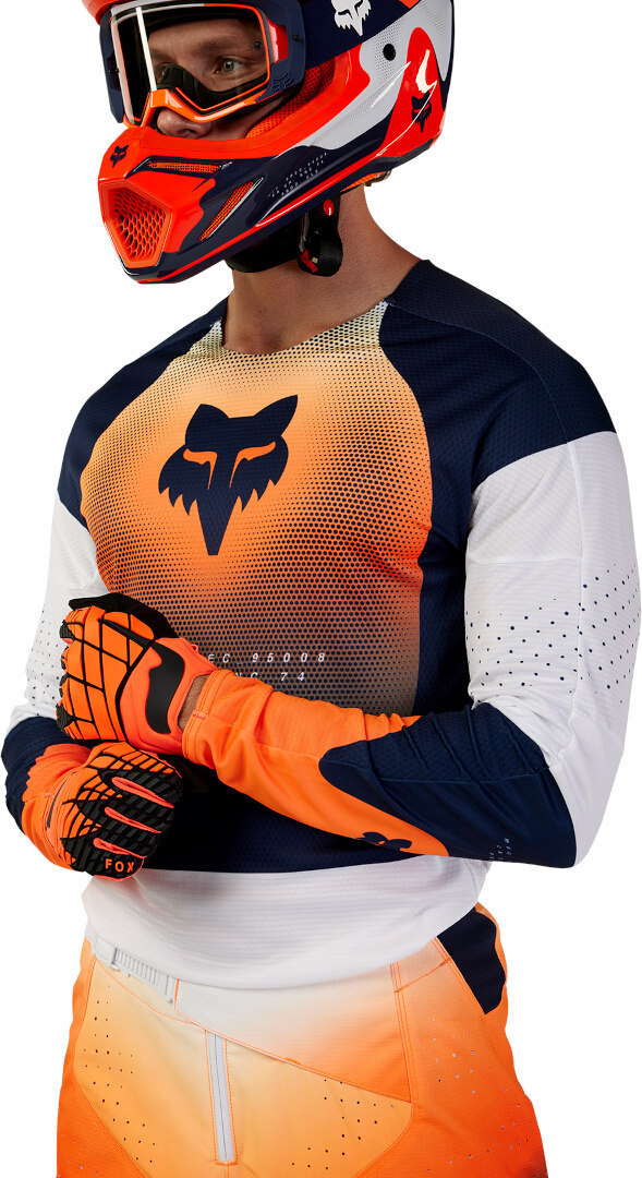 Side view of FOX 360 Revise Motocross Jersey, blue-orange, Size 2XL for Men