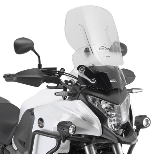 Ветровое стекло GIVI Airflow прозрачное, высотой 410-530 мм, шириной 410 мм для Honda Crosstourer 1200 (12-15) Ветровое стекло