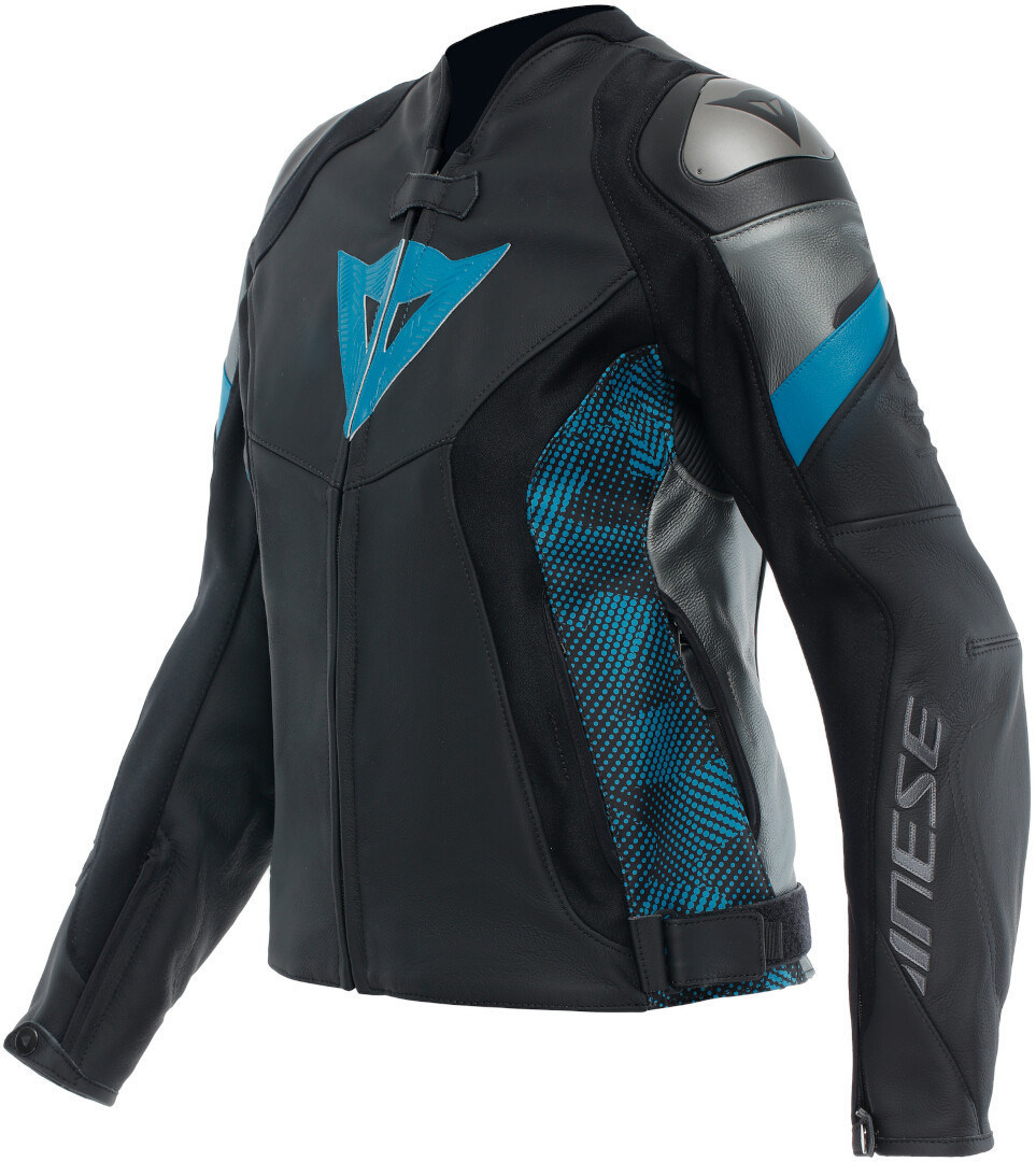 Dainese Avro 5 Женская мотоциклетная кожаная куртка Черный/Синий 38 