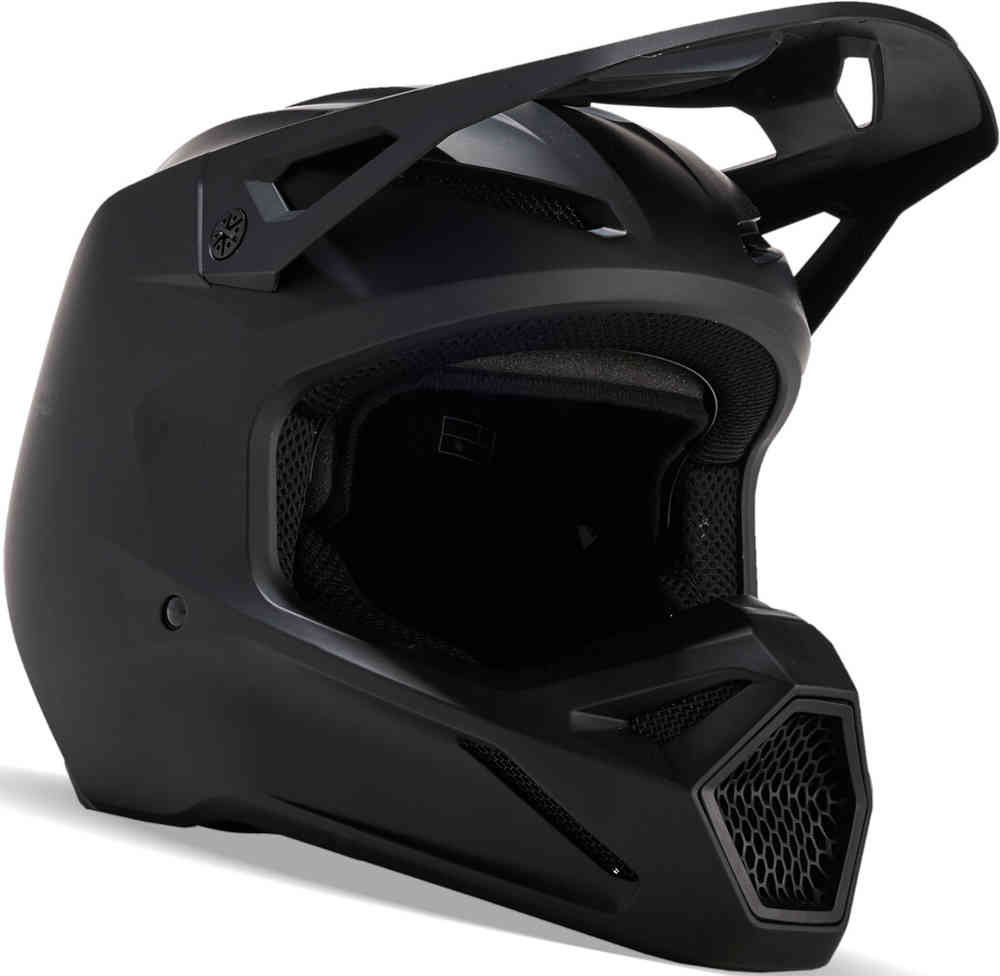 FOX V1 Matte Black 2023 Casc juvenil de motocròs