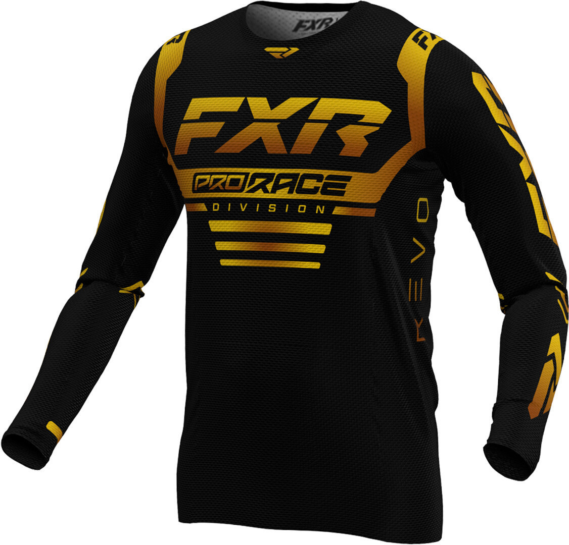 FXR Revo 2024 Мотокросс Джерси Черный/Золотистый XS 